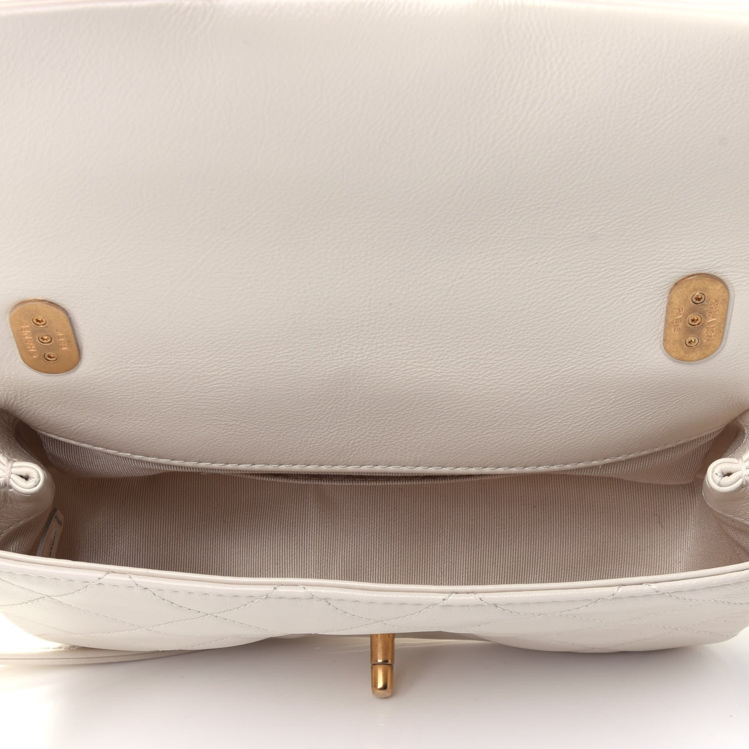 Chanel Calfskin Quilted Crystal Pearls Small Flap Bag White 4 of 11
