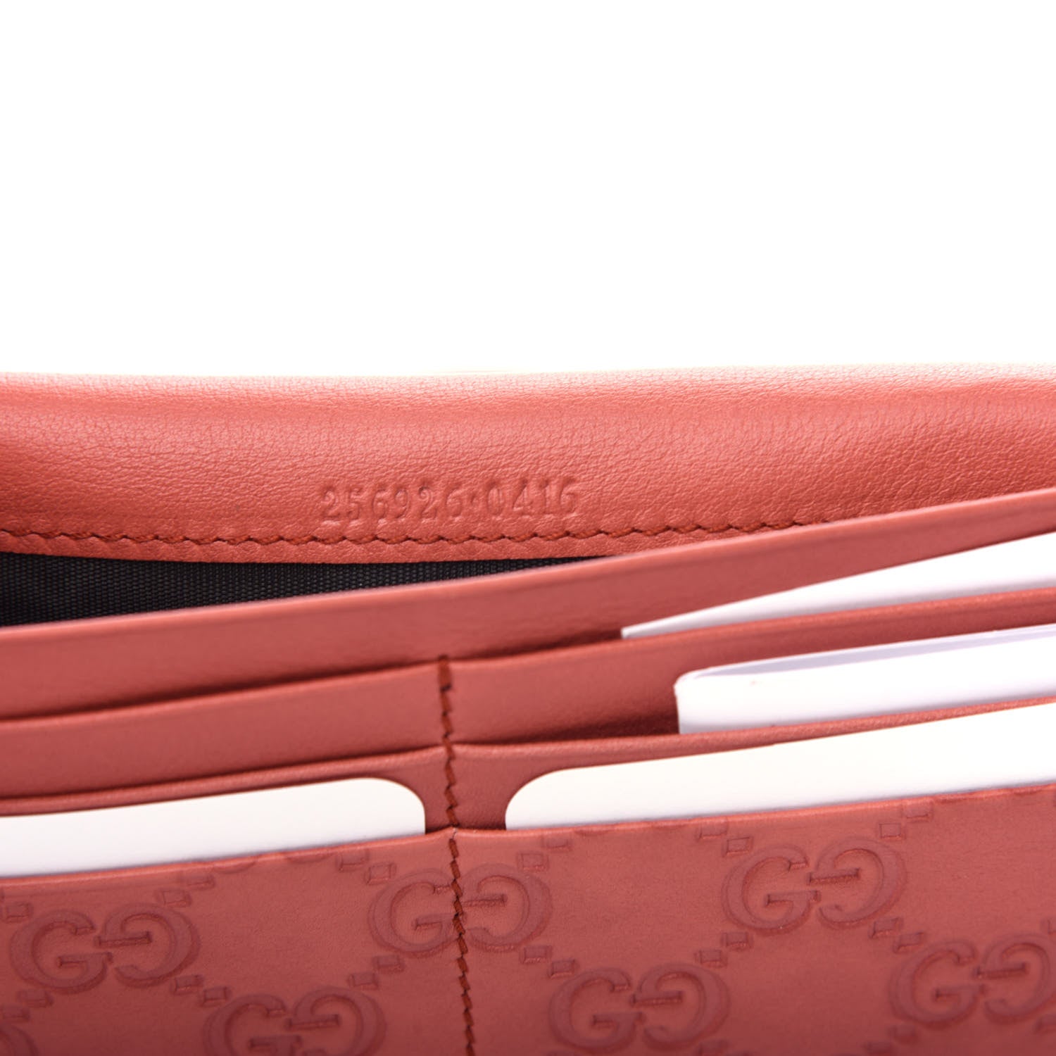 Gucci Guccissima Interlocking G Continental Wallet Coral 7 of 8
