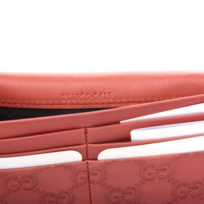 Gucci Guccissima Interlocking G Continental Wallet Coral 7 of 8
