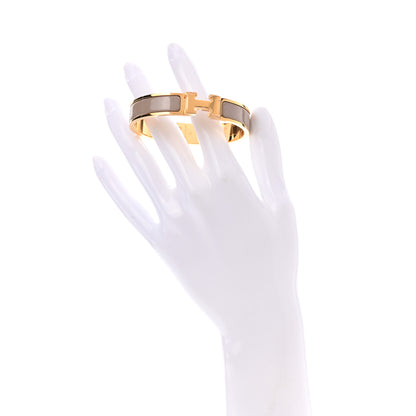 Hermes Enamel Narrow Clic Clac H Bracelet GM Marron Glace 2 of 5