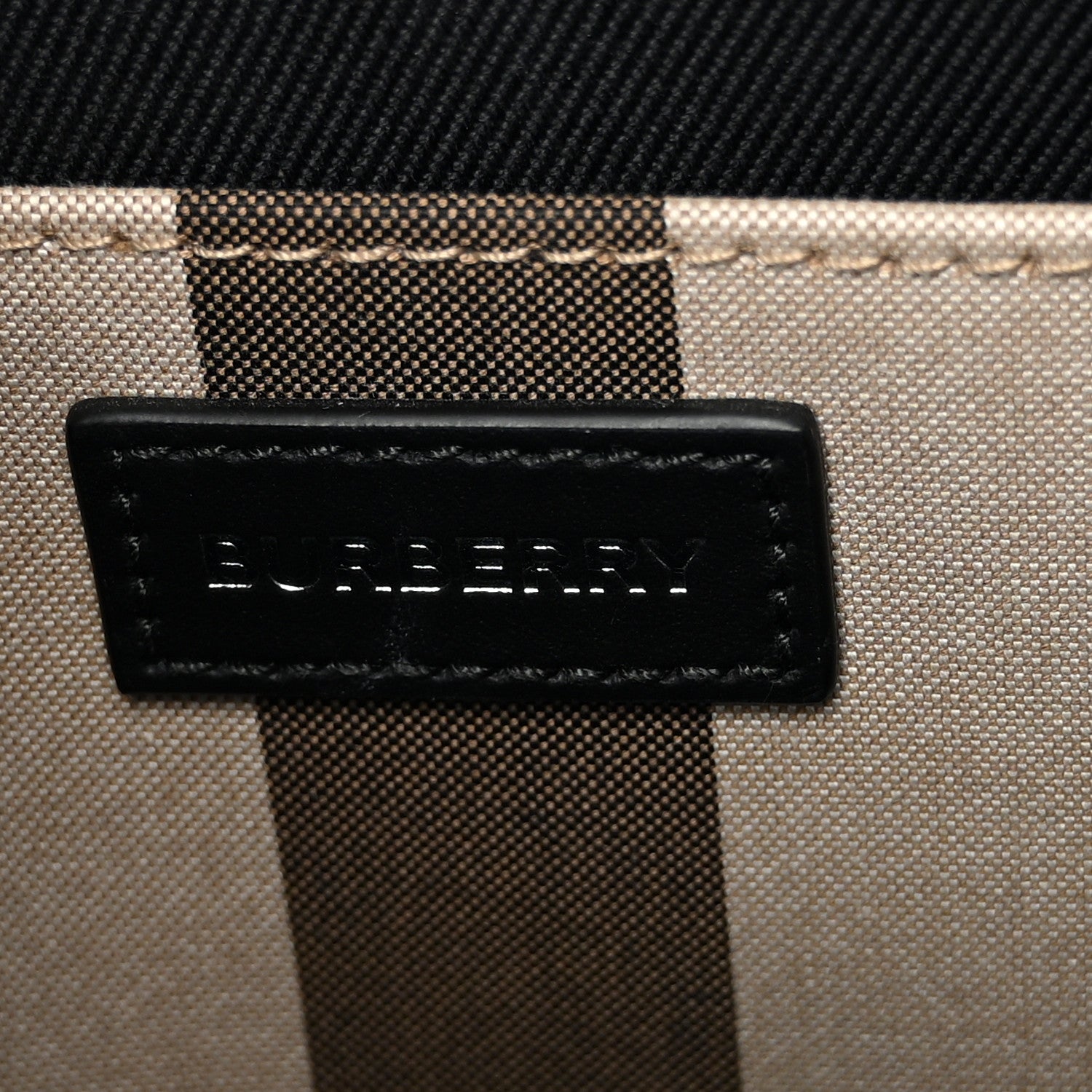 Burberry Calfskin House Check Small N/S Tote Black 1890326