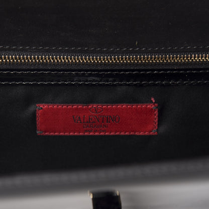 Valentino Garavani Patent Bow Convertible Clutch Black 10 of 11