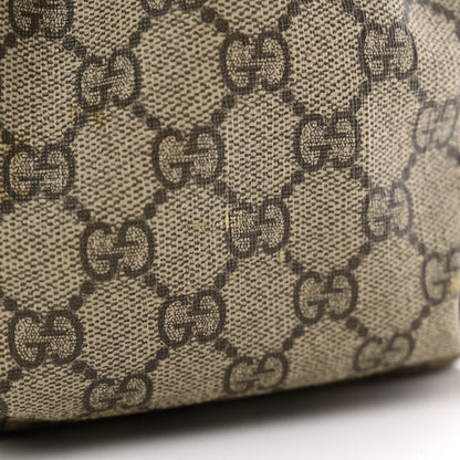 Gucci Monogram Natural Pigskin Large Diaper Bag Beige Ebony Cocoa Dark Chocolate 14 of 15