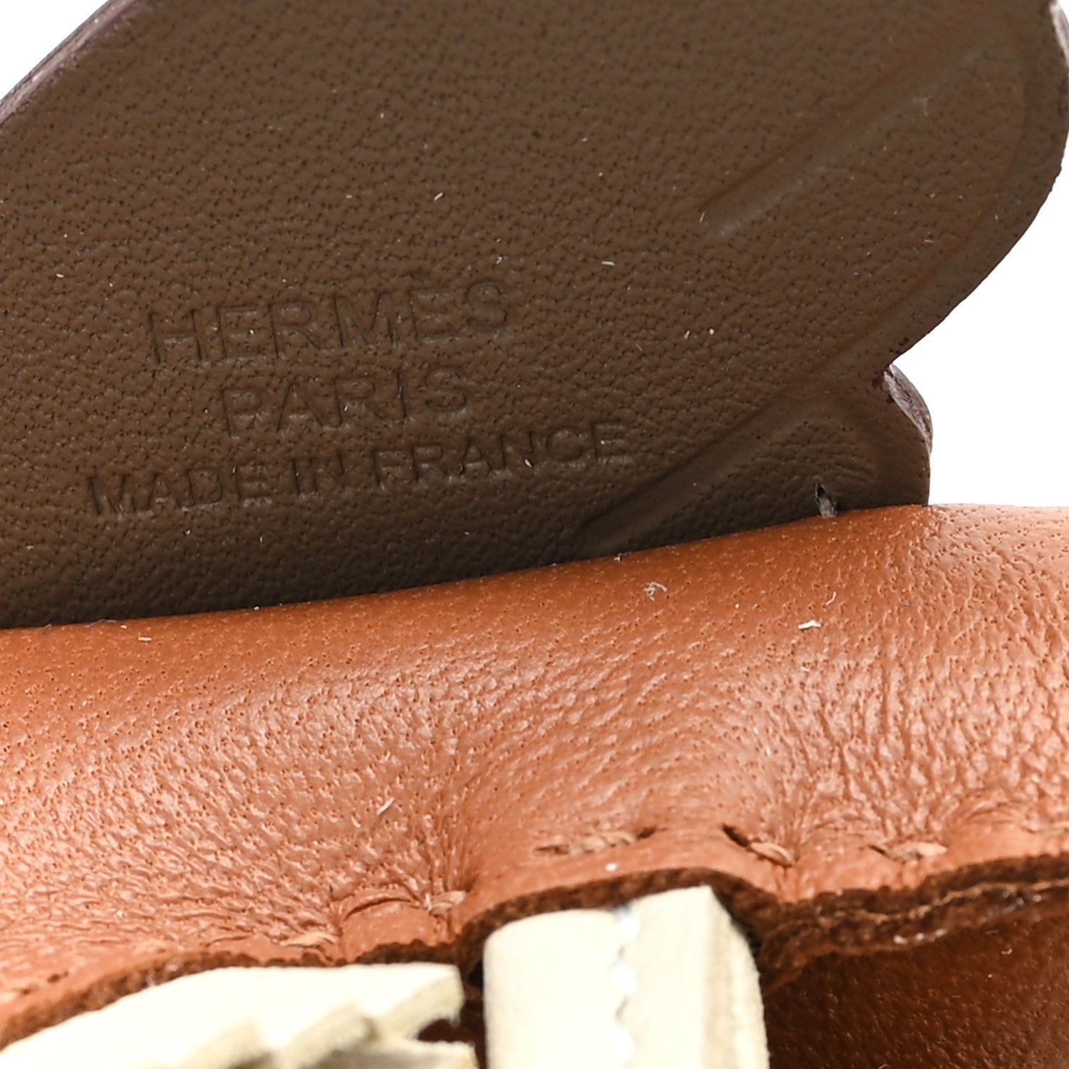 Hermes Milo Lambskin Grigri Rodeo Pegase Horse Bag Charm PM Gold Craie Etoupe 3 of 5