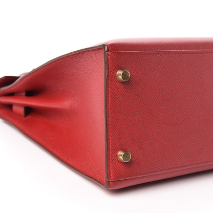 Hermes Courchevel Kelly Sellier 28 Rouge Vif 6 of 17