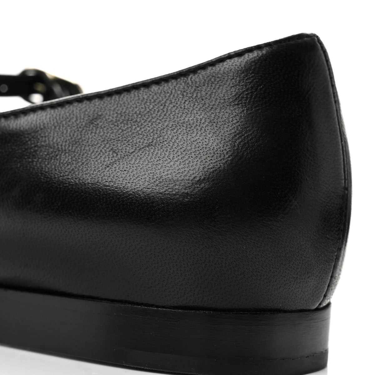 Chanel Lambskin Grosgrain Cap Toe CC Mary Jane Flats 37 Black 10 of 10
