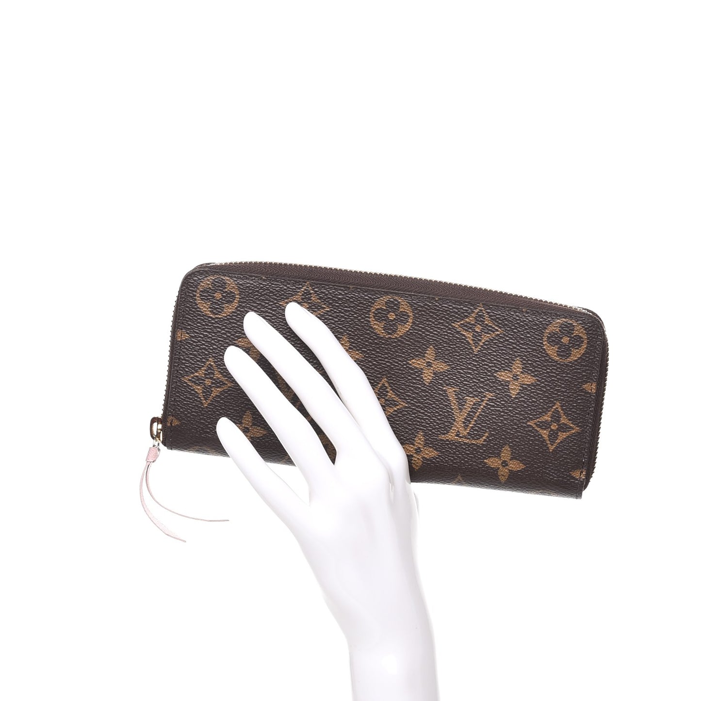 Monogram Clemence Wallet Rose Ballerine