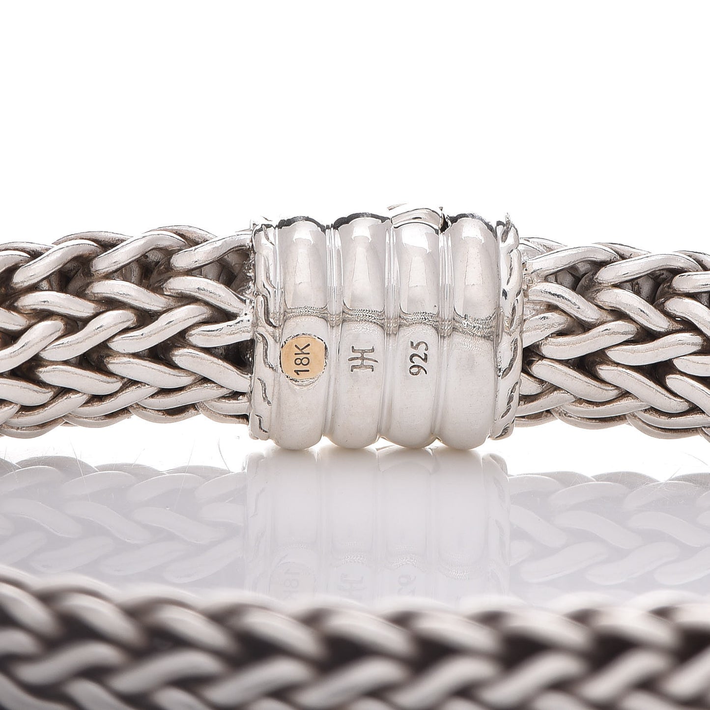 Sterling Silver 18K Yellow Gold 11mm Classic Chain Bracelet