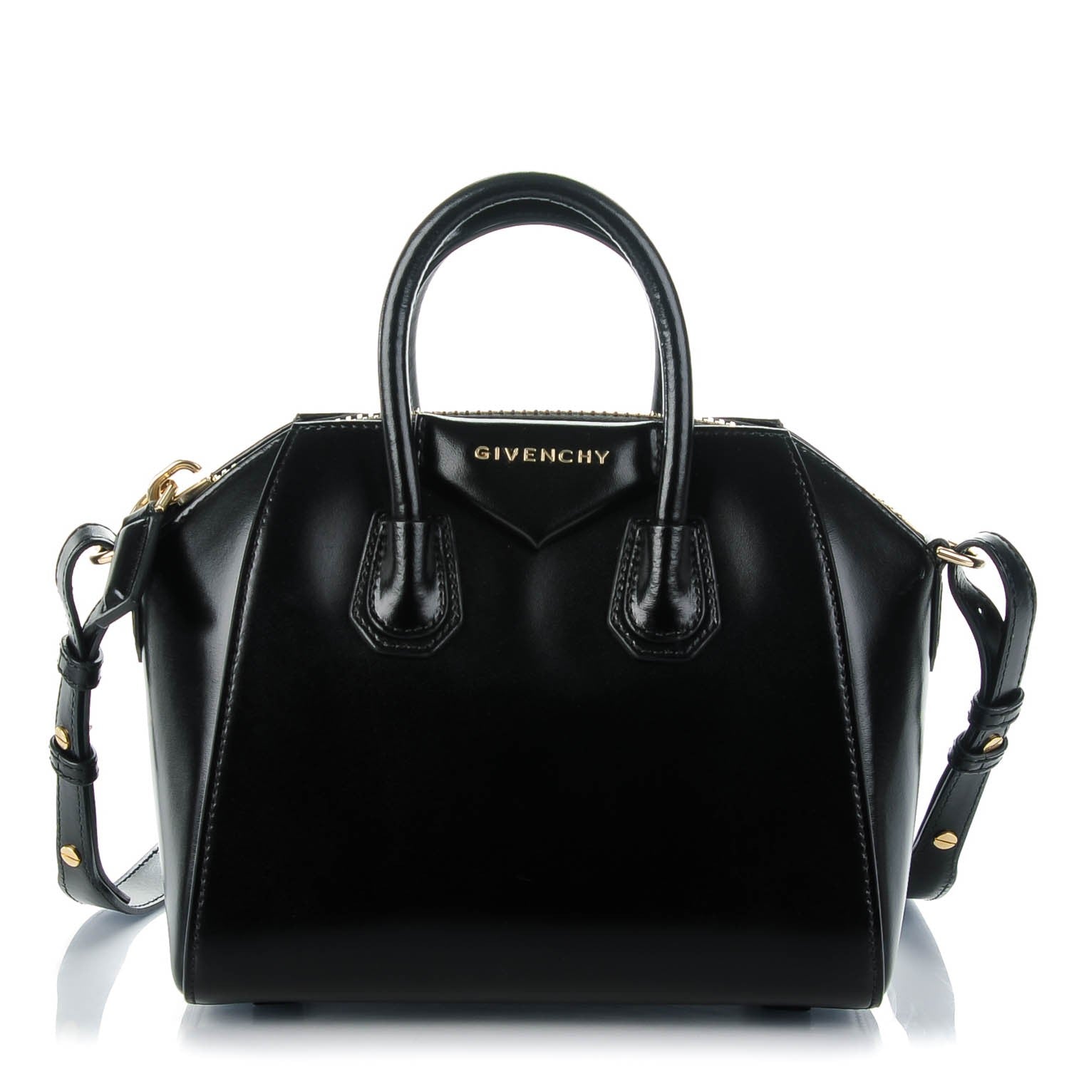 Givenchy Shiny Lord Calfskin Mini Antigona Black 1 of 7
