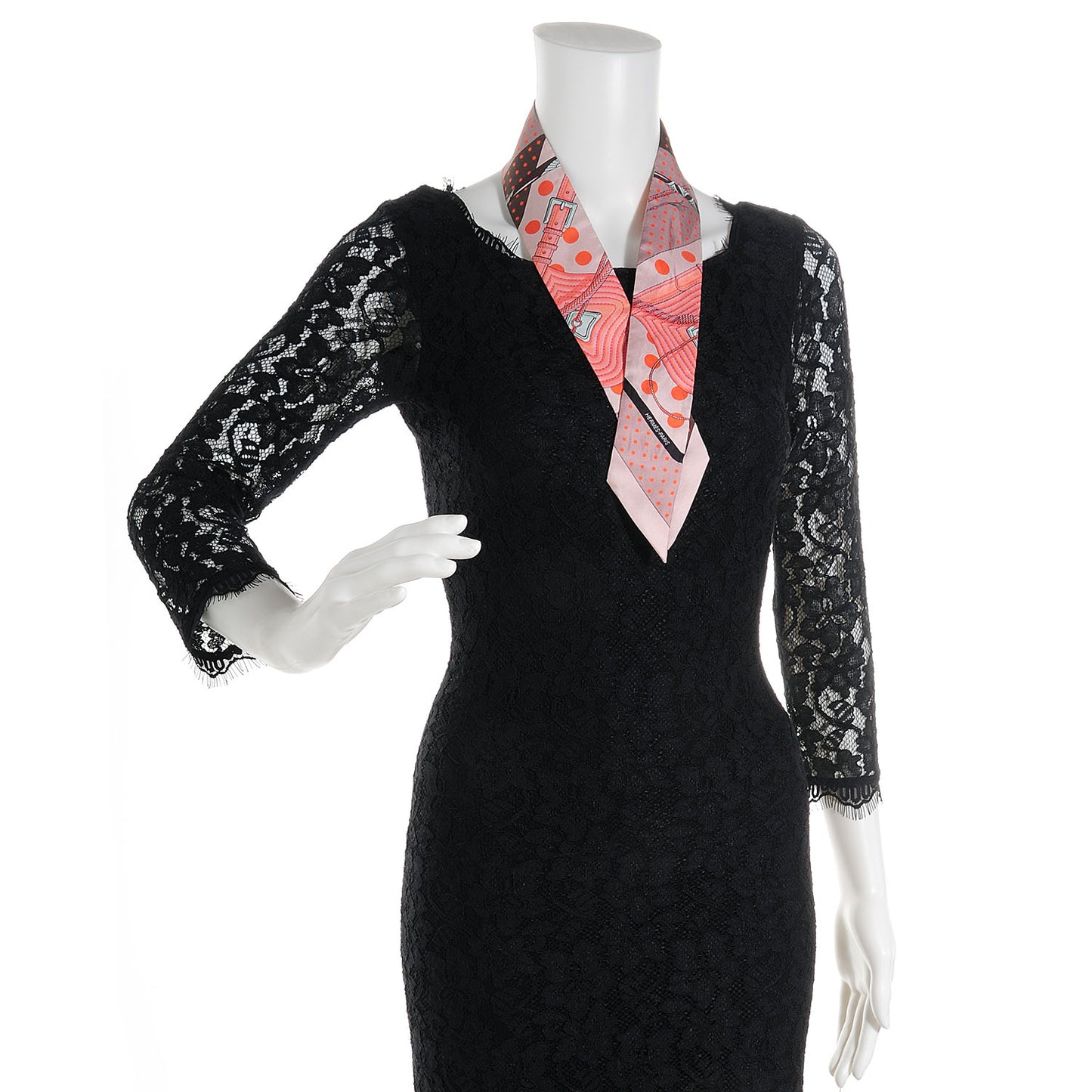 Silk Clic Clac a Pois Twilly Rose Nacre Marron Corail