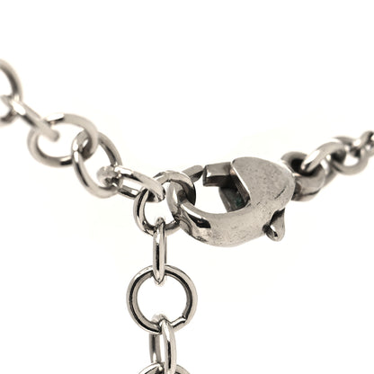 Chanel Baguette Crystal CC Necklace Silver 4 of 5