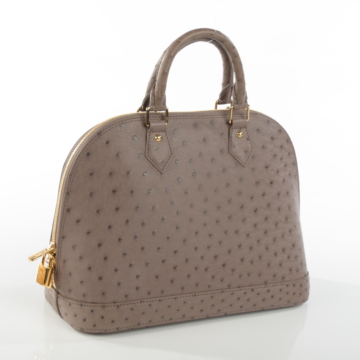 Louis Vuitton Ostrich Alma PM Gris 3 of 7