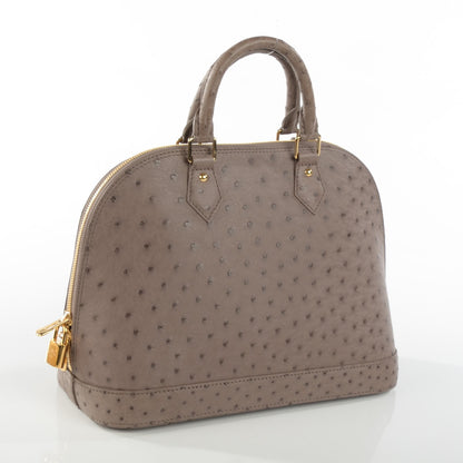 Louis Vuitton Ostrich Alma PM Gris 3 of 7