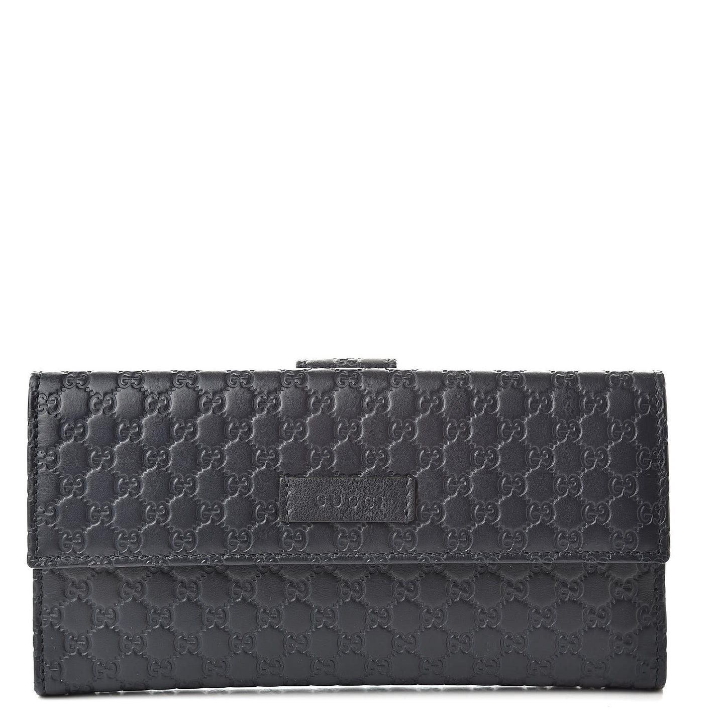 Microguccissima Continental Flap Wallet Navy