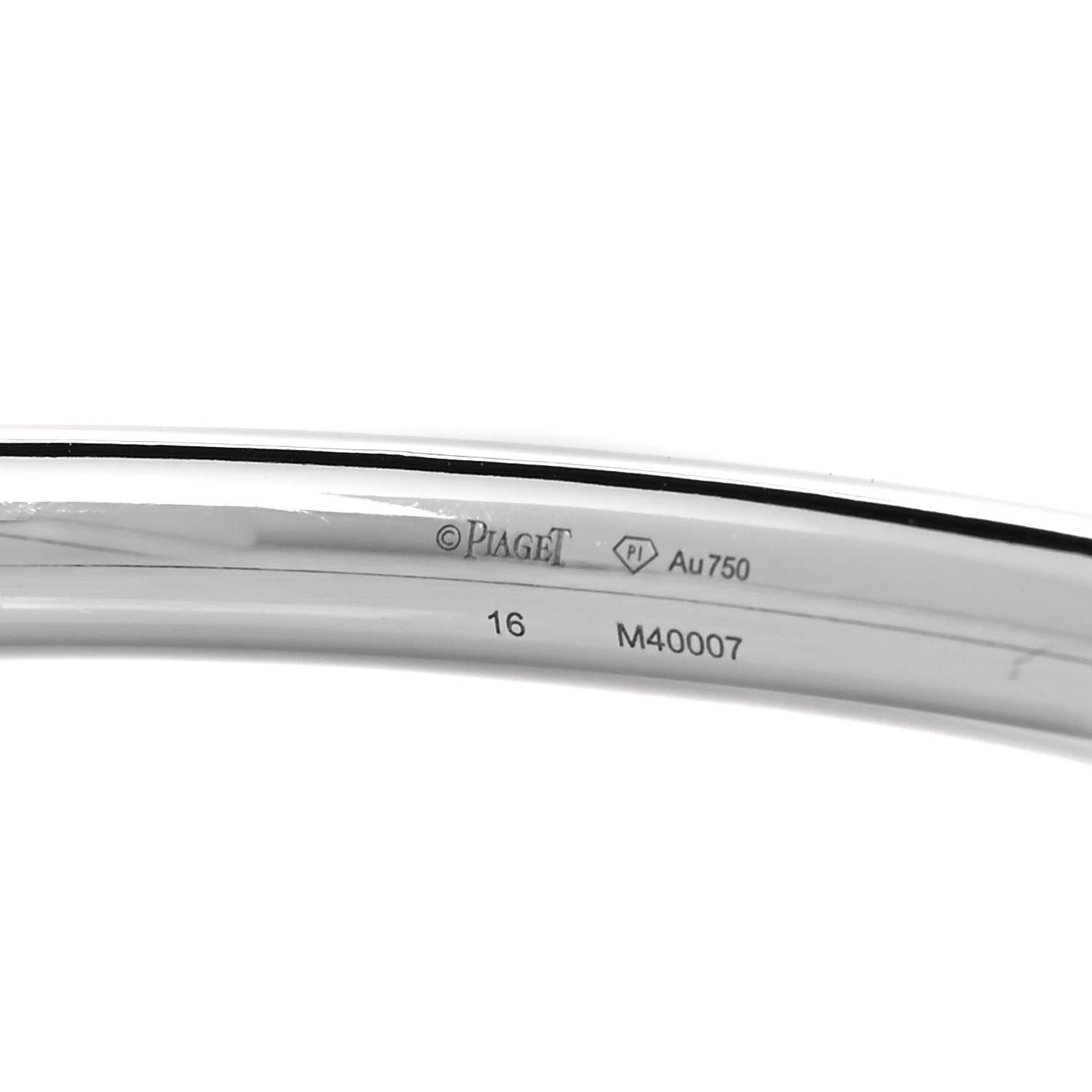 Piaget 18K White Gold Diamond Possession Open Bangle Bracelet 8 of 8