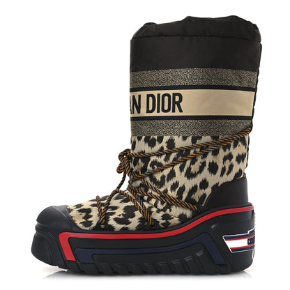 Christian Dior Oblique Leopard Nylon DiorAlps Boot 41 - 42 Beige 1 of 11