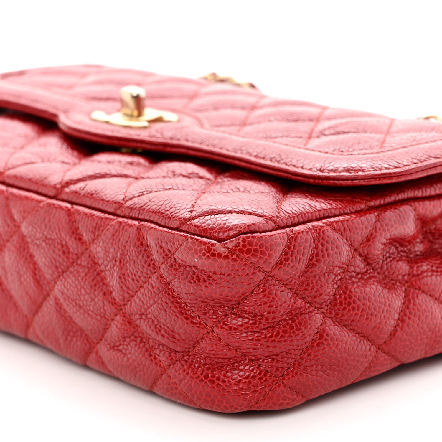 Chanel Crumpled Grained Calfskin Small Flap Red 10 of 12