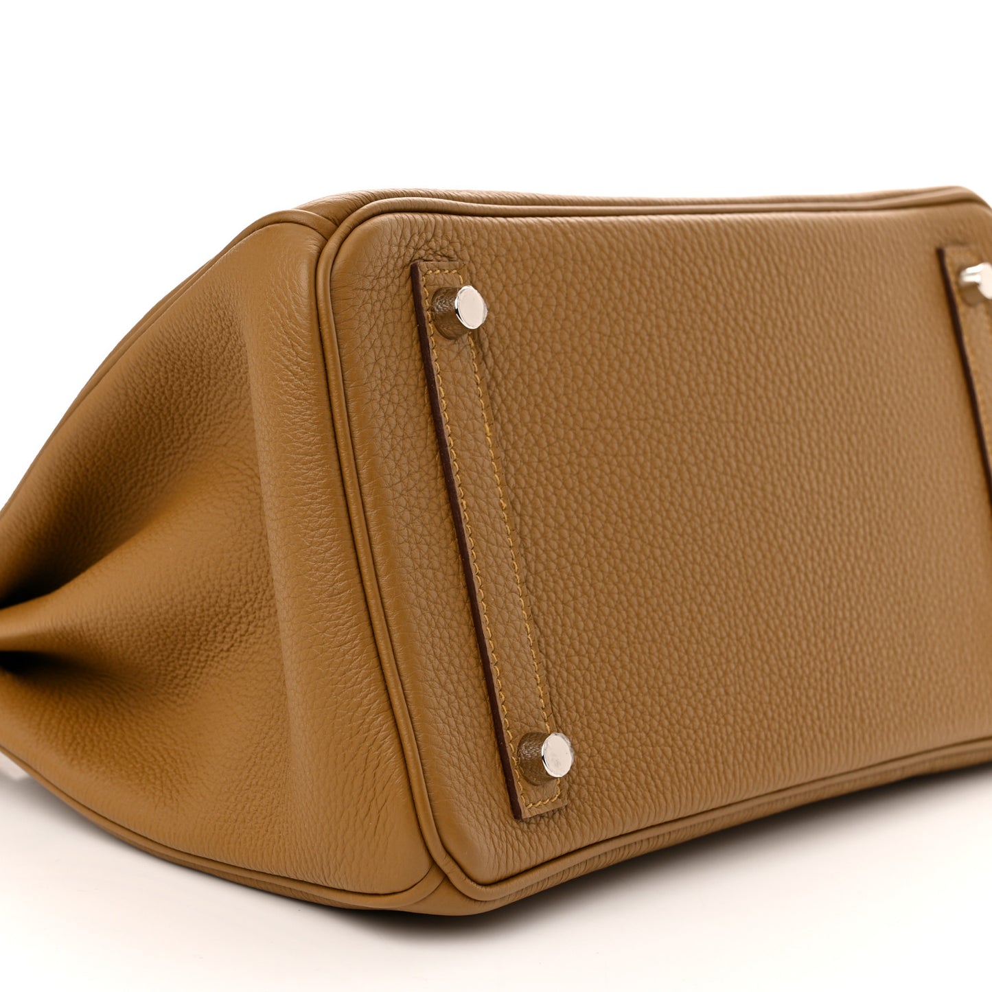 Togo Verso Birkin 30 Bronze Dore Bleu Brume