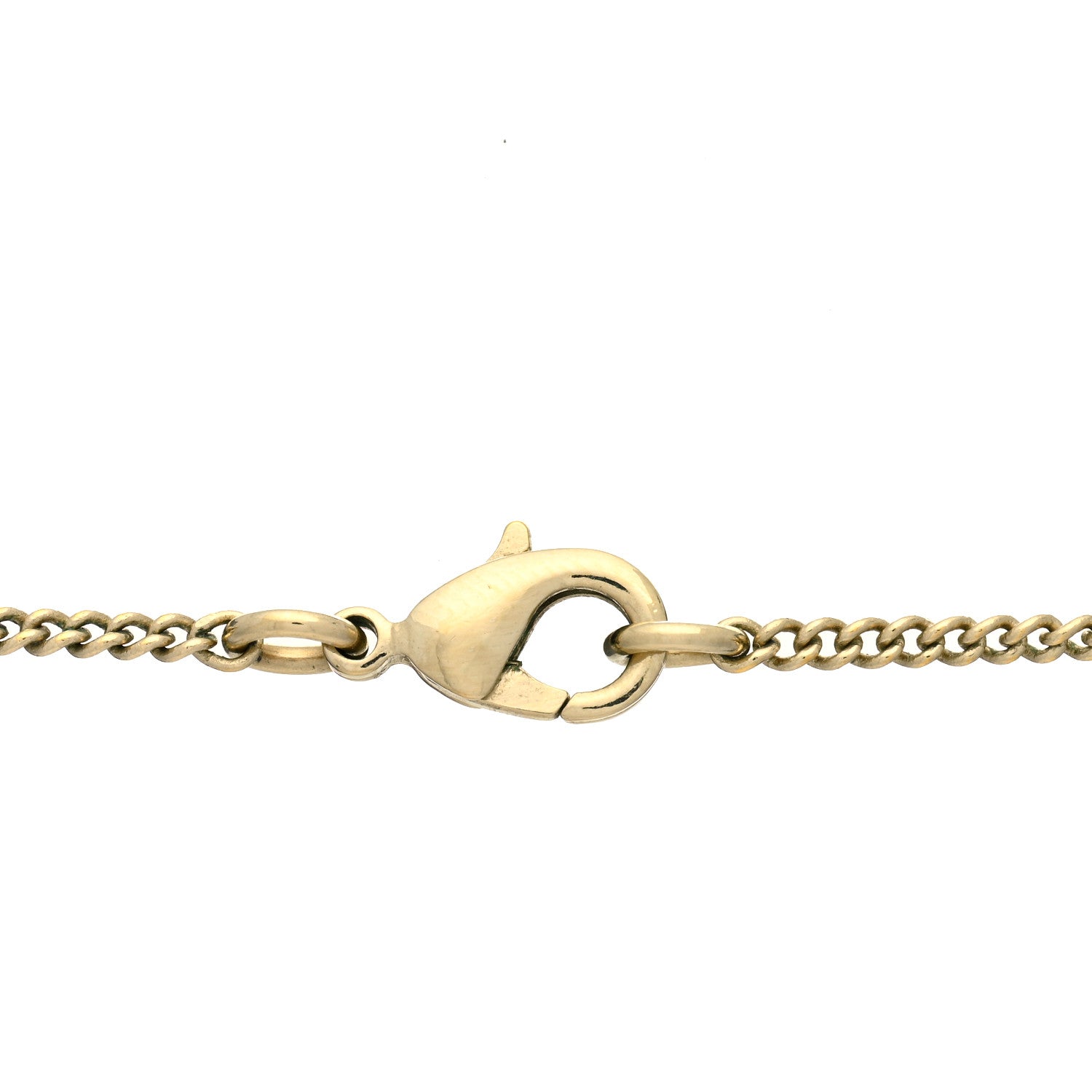 Chanel Crystal Metal Quilted CC Pendant Necklace Gold 4 of 5