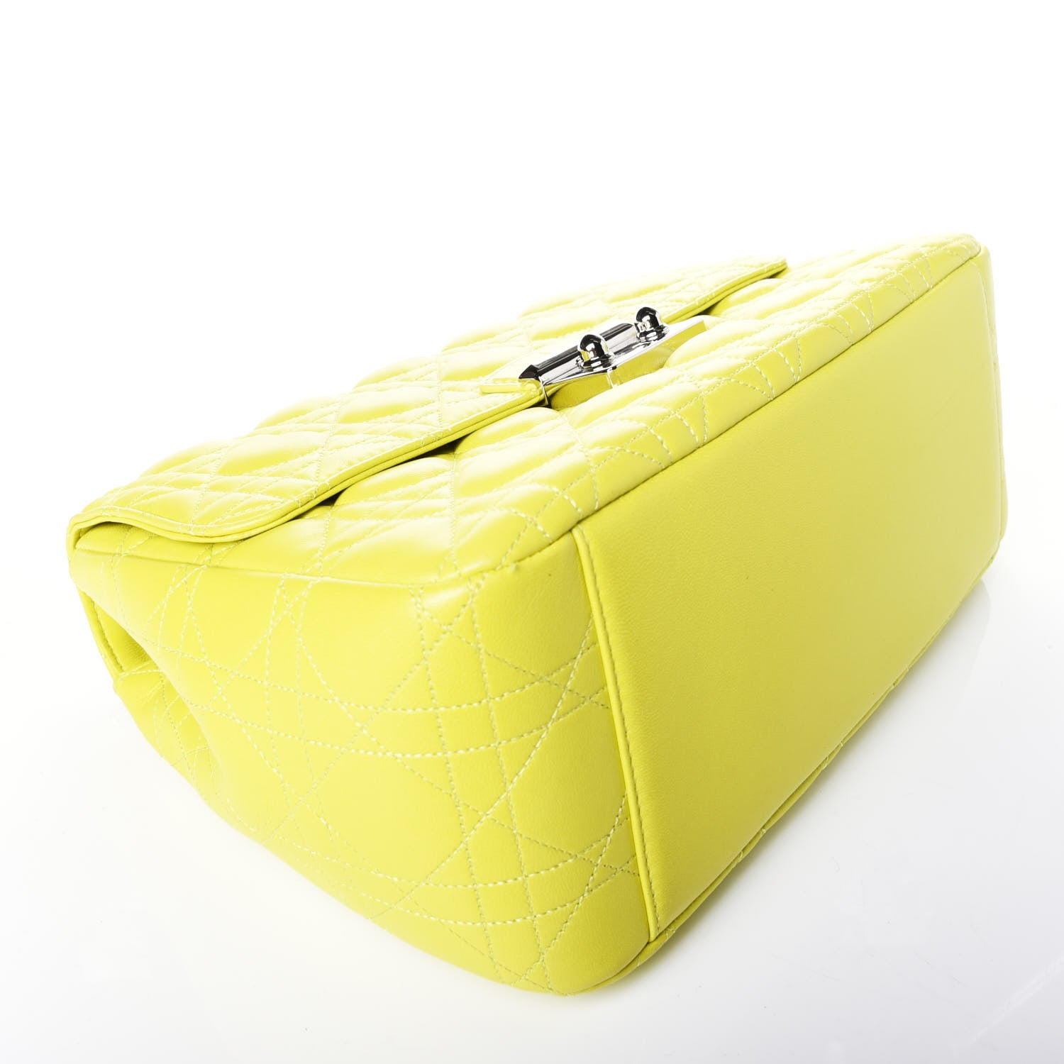 Christian Dior Lambskin Cannage Large Miss Dior Flap Vert Acide 4 of 9
