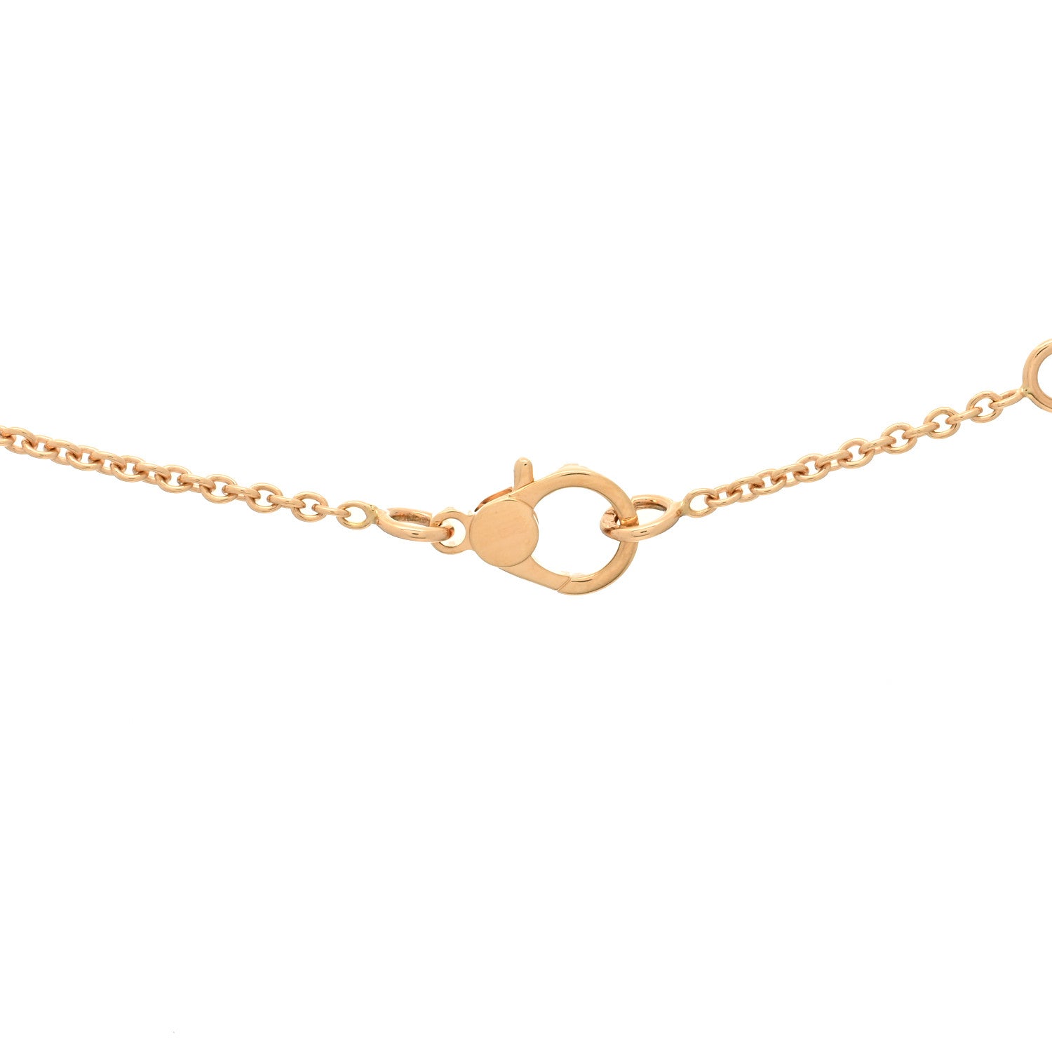 Hermes 18K Rose Gold Diamond Finesse Pendant Necklace 3 of 3
