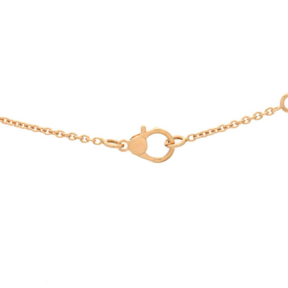 Hermes 18K Rose Gold Diamond Finesse Pendant Necklace 3 of 3