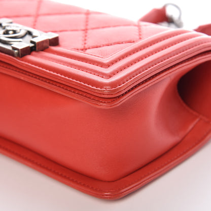Chanel Calfskin Double Stitch Small Boy Flap Red 8 of 12
