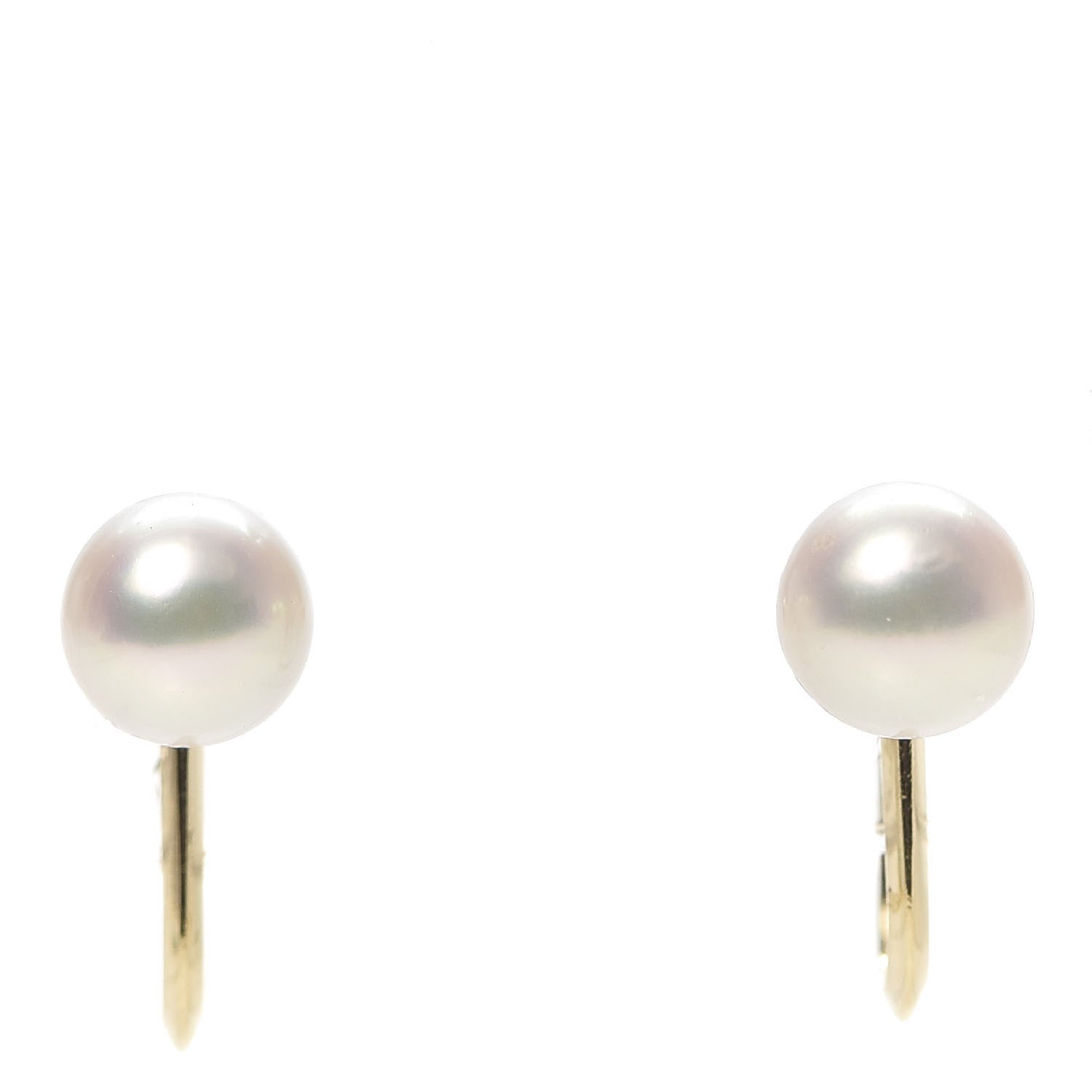 Mikimoto 14K Yellow Gold Akoya Pearl 6mm Screw-Back Earrings 1 of 5