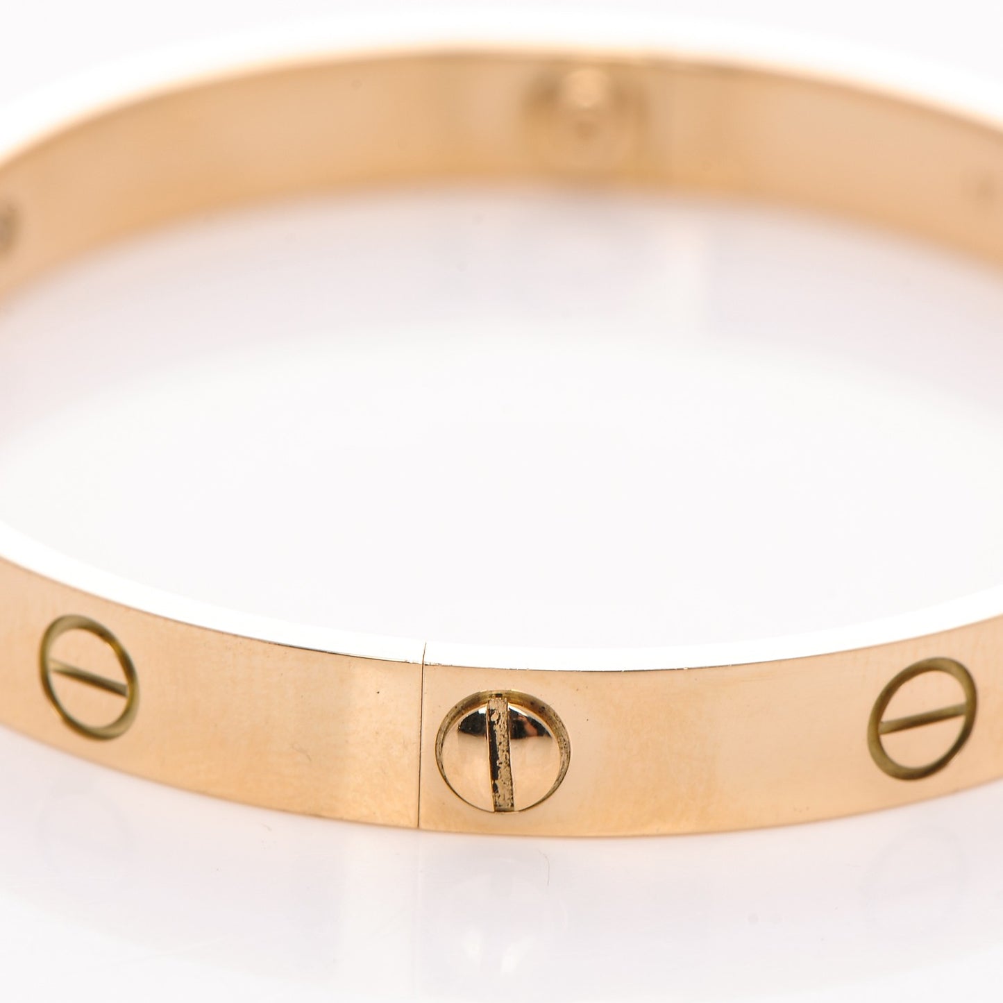 18K Yellow Gold 4 Diamond LOVE Bracelet 17