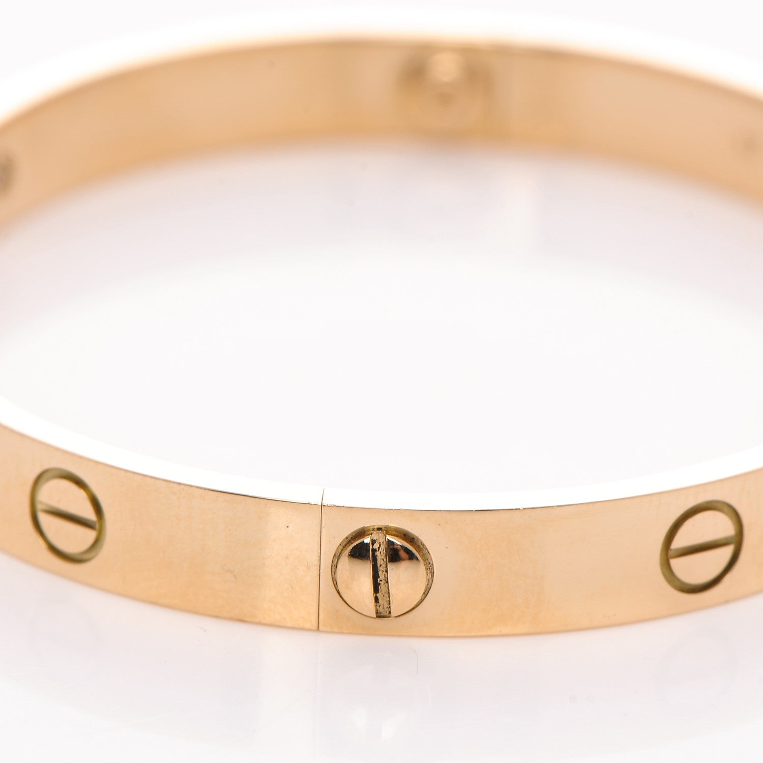 Cartier 18K Yellow Gold 4 Diamond LOVE Bracelet 17 5 of 8