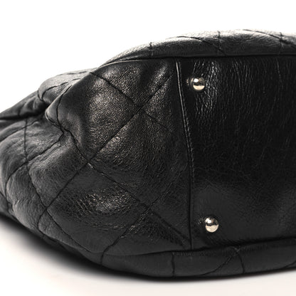 Chanel Glazed Calfskin On The Road Hobo Black 9 of 11