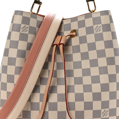 Louis Vuitton Damier Azur Braided Neonoe BB Pink 8 of 12
