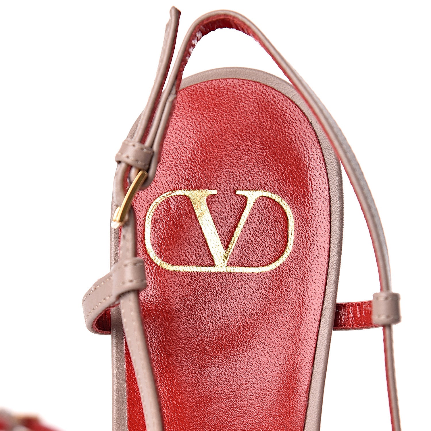 Valentino Garavani Calfskin Vlogo Slingback 40mm Pumps 40 Poudre 5 of 10