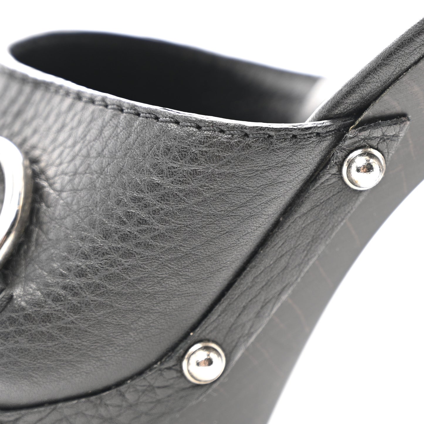 Cellarius Soft Calfskin Icon Bit 30/120mm Platform Clog Sandals 36 Black