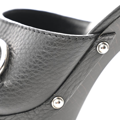 Gucci Cellarius Soft Calfskin Icon Bit 30/120mm Platform Clog Sandals 36 Black 9 of 11