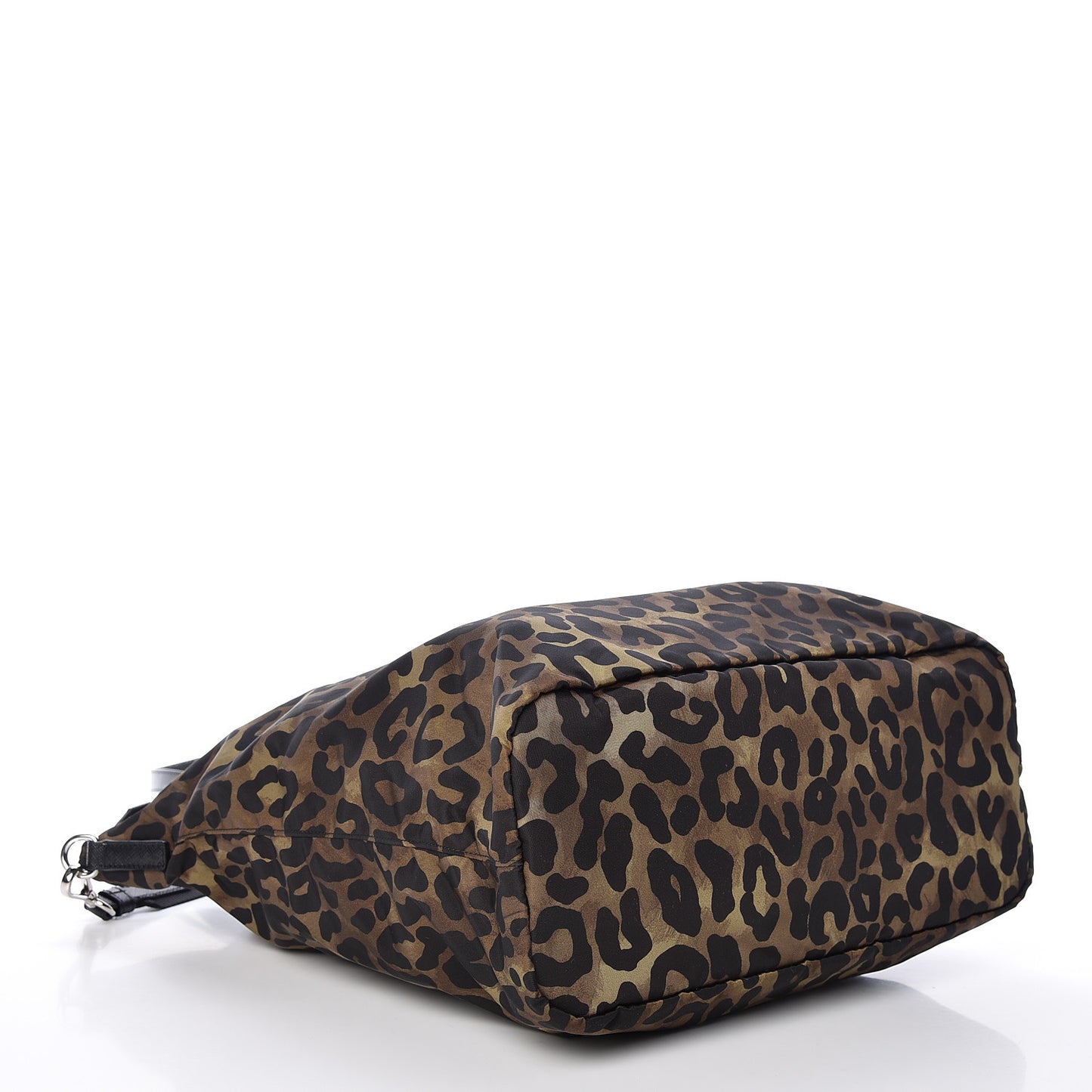Tessuto Nylon Saffiano Leopard Print Tote Mimetico