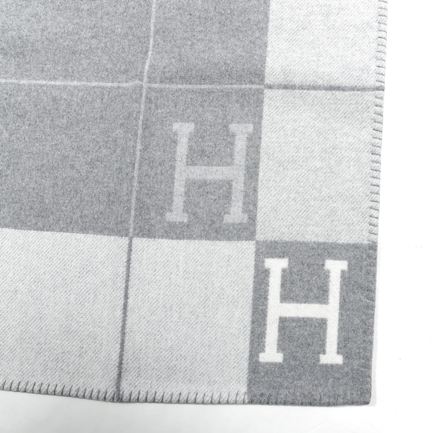 Wool Cashmere Avalon III Blanket Ecru Gris Clair