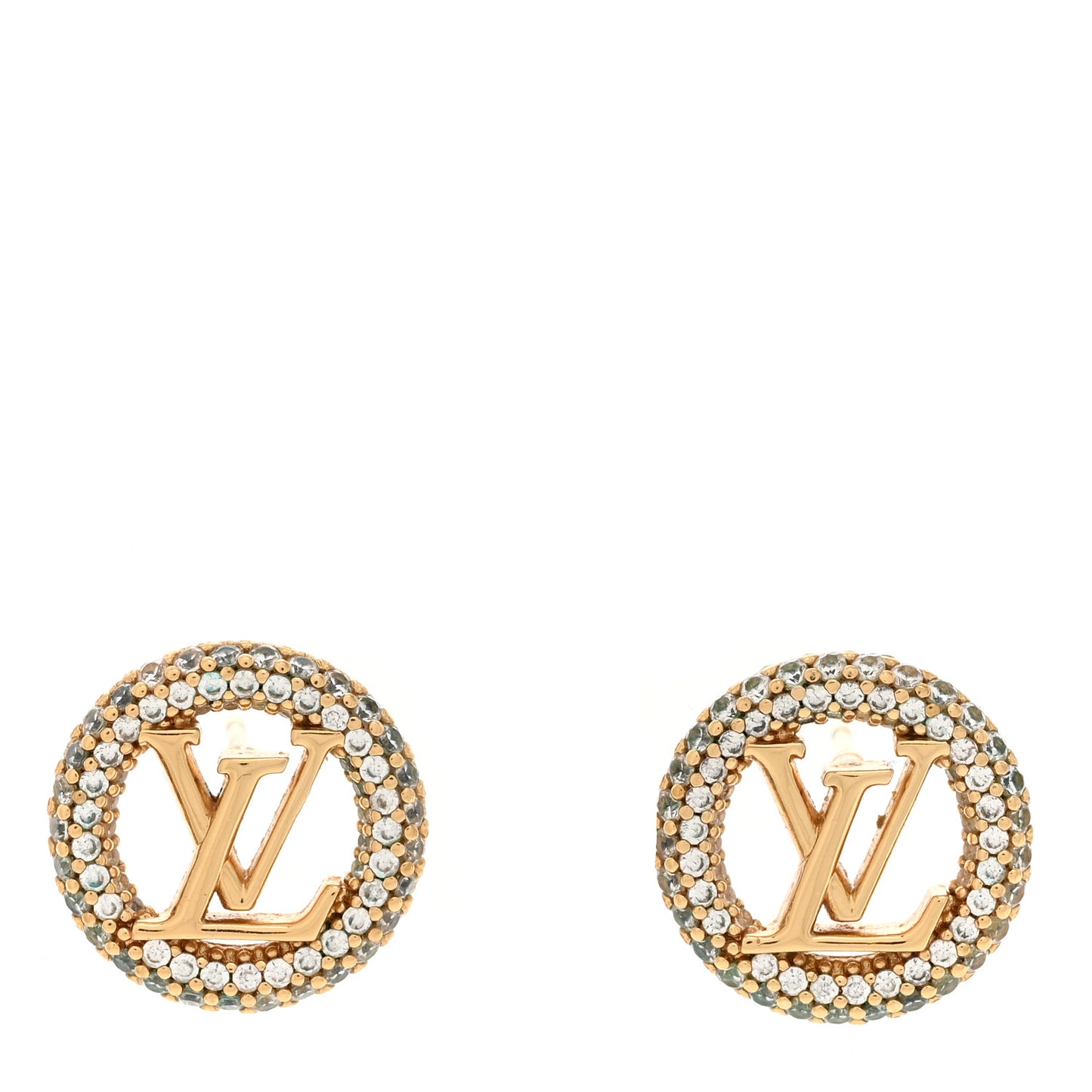 Metal Crystal Louise By Night Earrings Gold