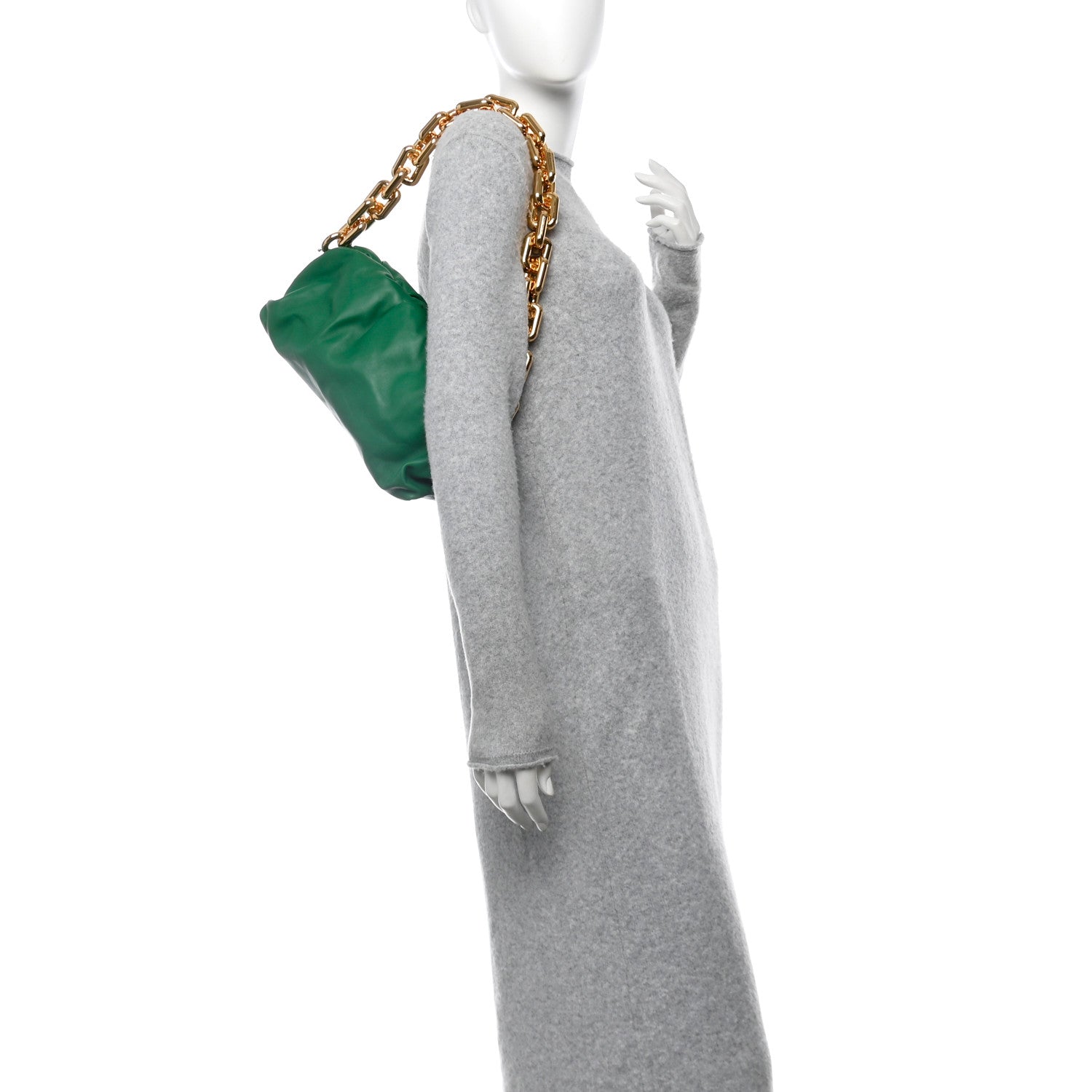 Bottega Veneta Calfskin The Pouch Chain Racing Green 2 of 10