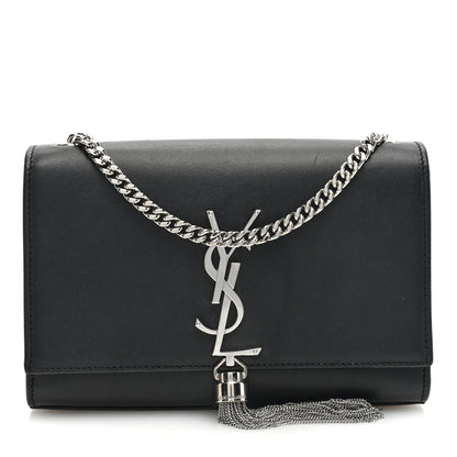 Saint Laurent Smooth Calfskin Small Classic Monogram Kate Tassel Satchel Black 1 of 9
