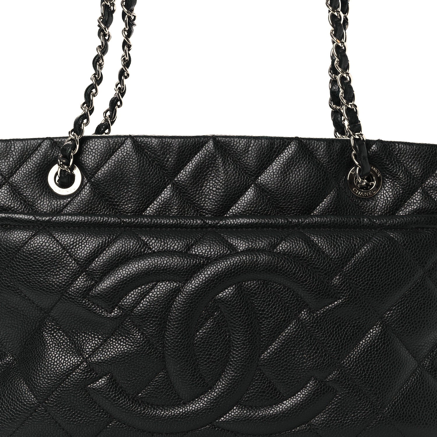 Chanel Caviar Quilted Timeless CC Soft Tote Black 8 of 11
