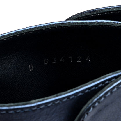 Chanel Calfskin Suede Cap Toe CC Short Boots 40 Navy Black 8 of 8