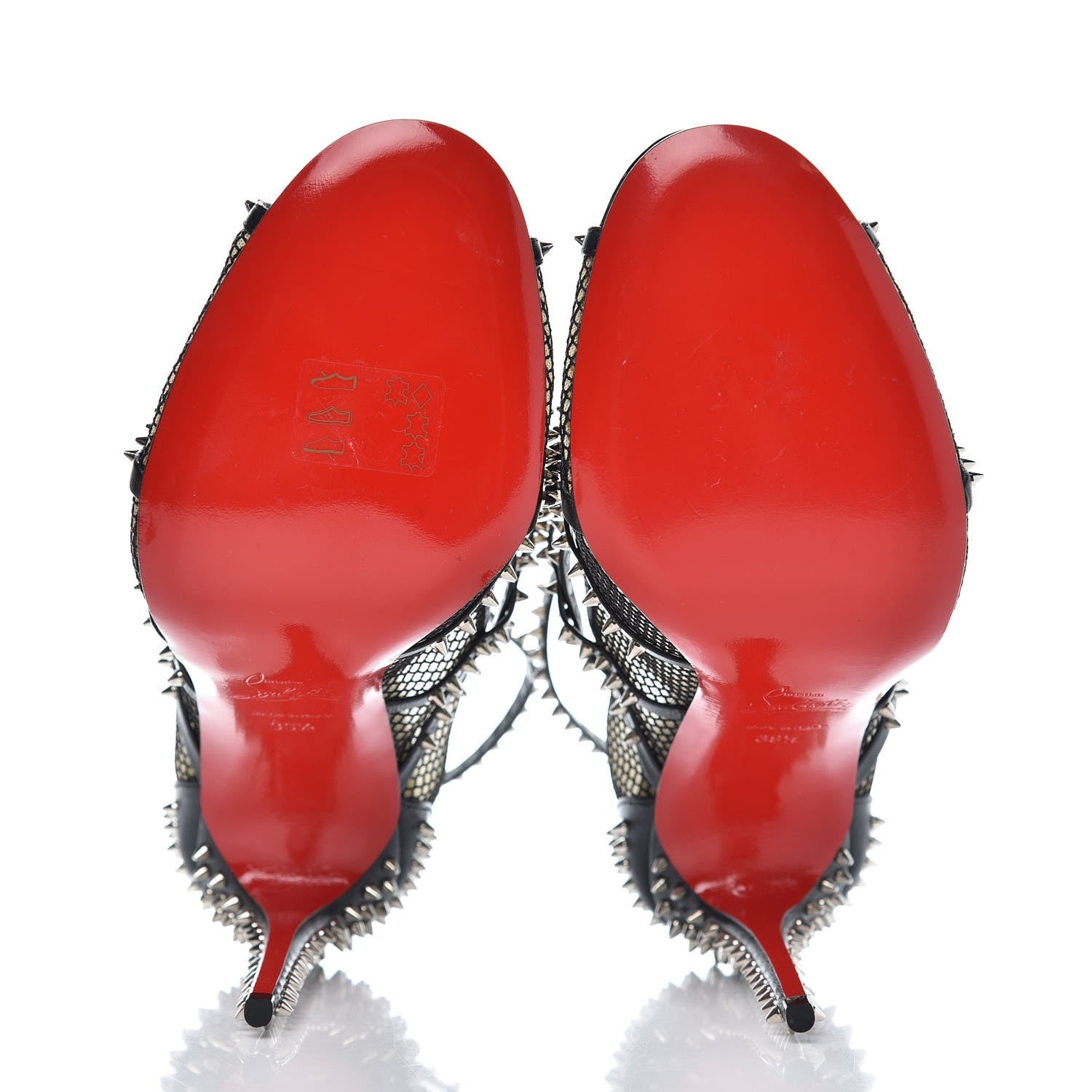 Christian Louboutin Rete Mini Resille Kid Specchio Alarc 100 Pump 39.5 Black 5 of 10