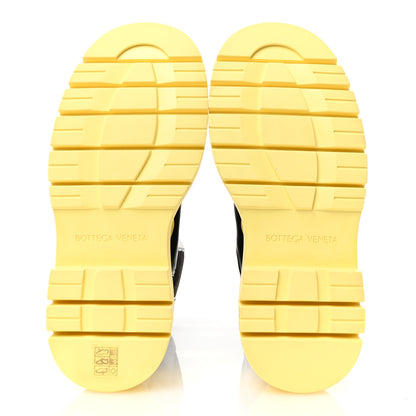 Bottega Veneta Calfskin The Tire Chelsea Boots 37 Black Yellow 6 of 11