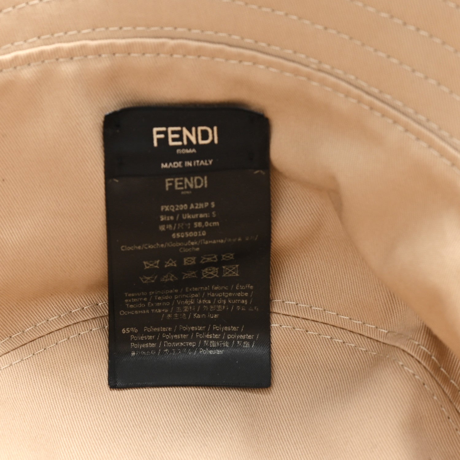 Fendi Technical Fabric FF Reversible Bucket Hat S Tobacco Beige 8 of 13