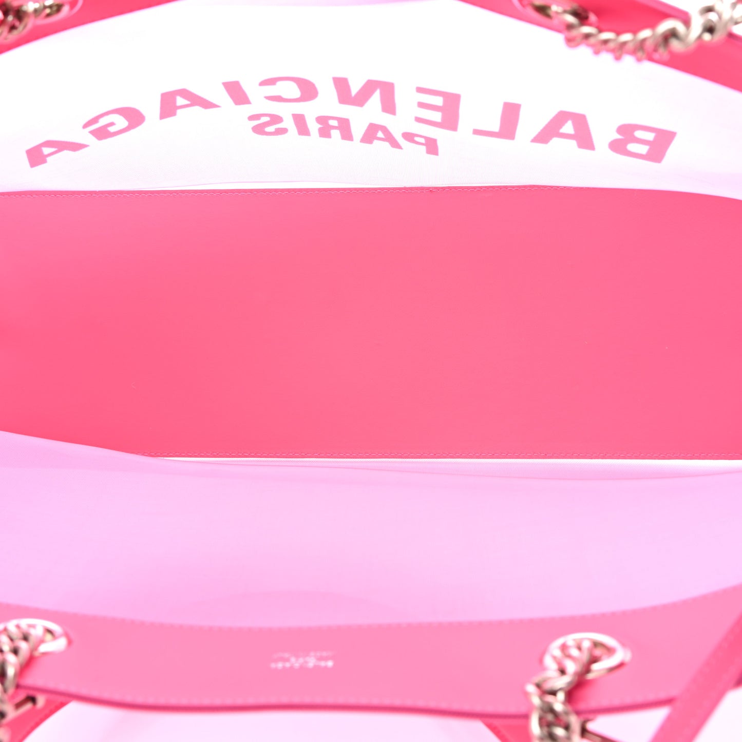 Mesh Large Duty Free Tote Fuchsia White