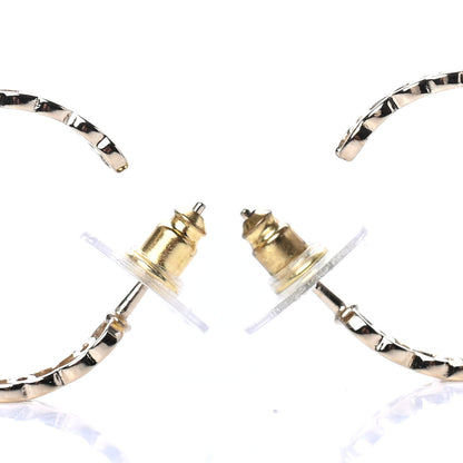 Chanel Metal CC Hoop Earrings Gold 3 of 4