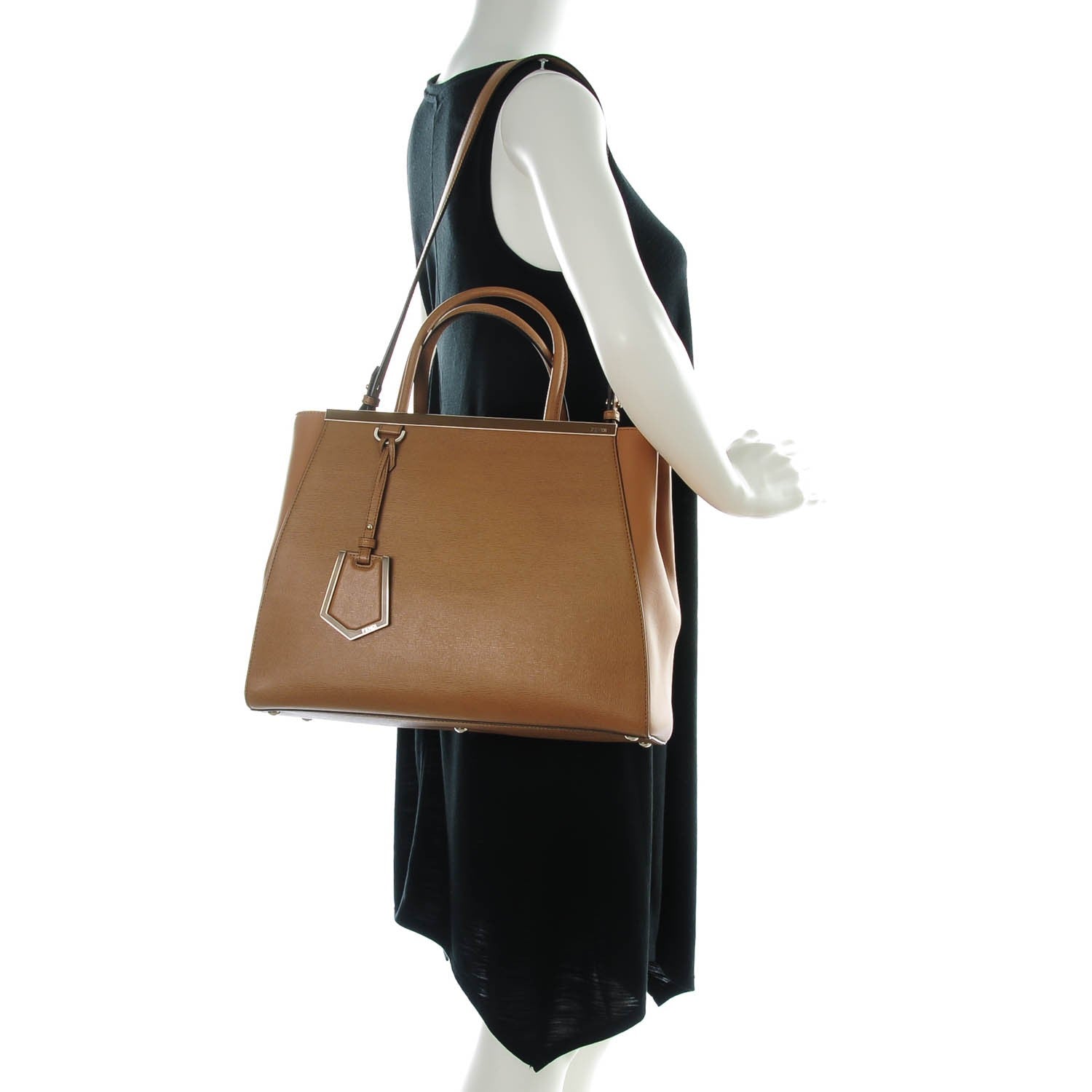 Fendi Vitello Elite Regular 2Jours Tote Orzo 2 of 9