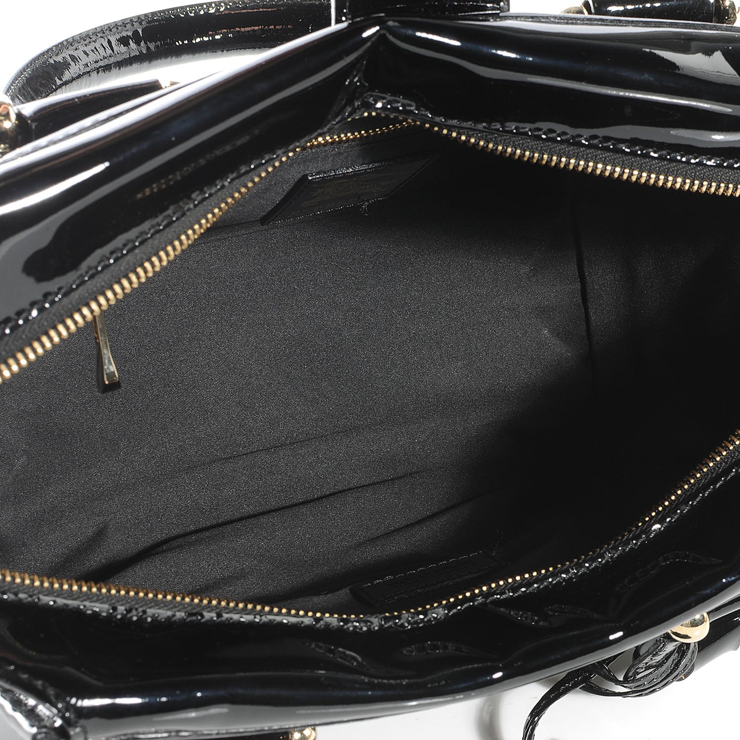 Burberry Patent Quilted Mini Manor Tote Black 5 of 8