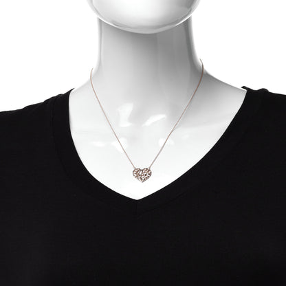 Tiffany 18K Rose Gold Paloma Picasso Olive Leaf Heart Pendant Necklace 2 of 6